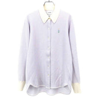 Barrie Striped Long Sleeve Overshirt in stripes chakra cruise niveous - women's shirt - alternate view