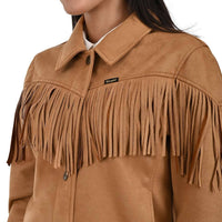 Wrangler - Faux Suede With Fringe Trucker Jacket