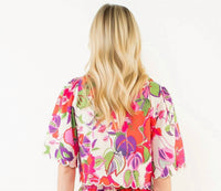Thml - Short Sleeve Floral Pattern Top