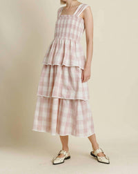 Aureum - Gingham Midi Dress