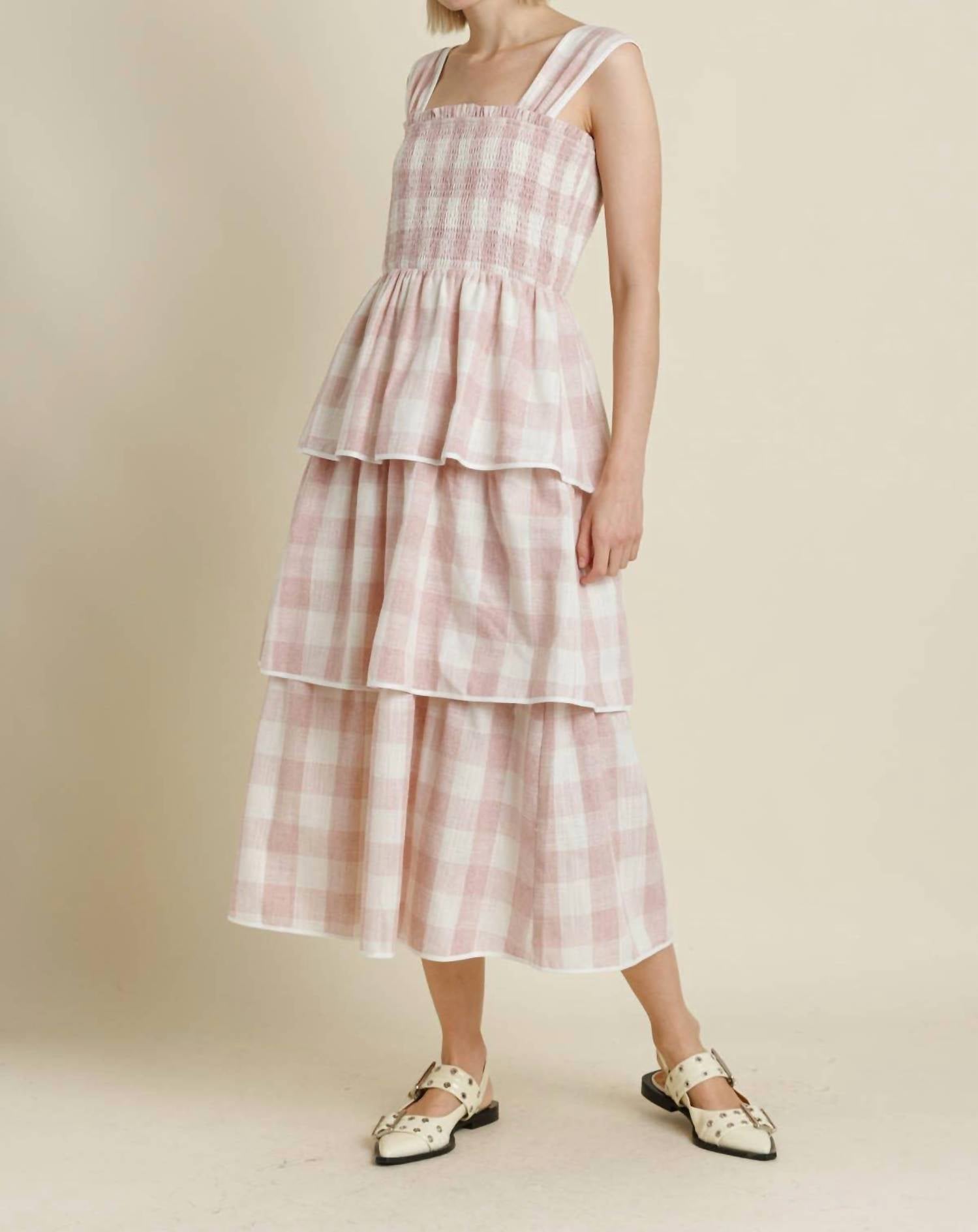 Aureum - Gingham Midi Dress