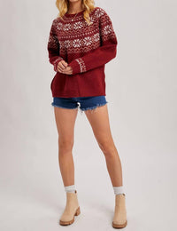 Bluivy - Holiday Faire Isle Knit Sweater