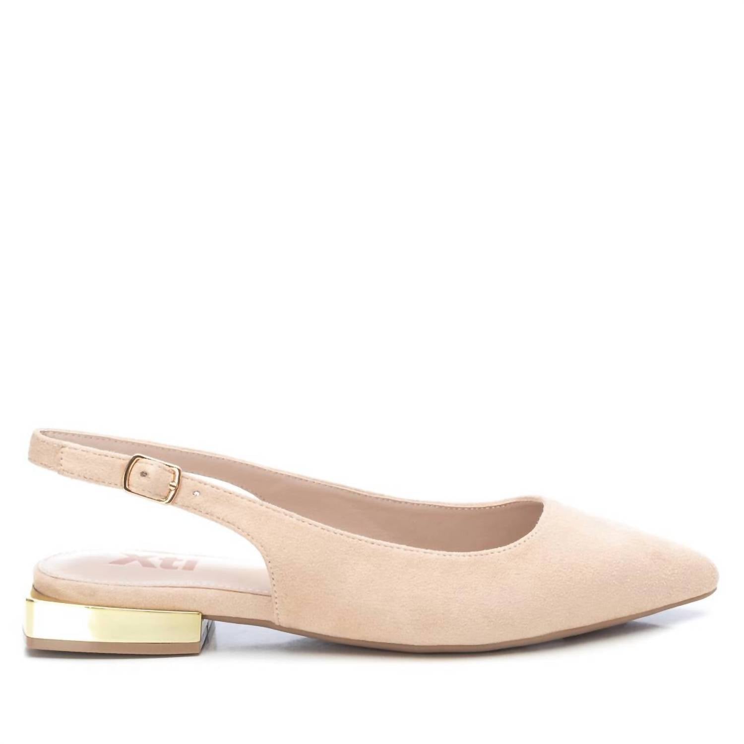 Xti - Women's Slingback Suede Flats Shoes