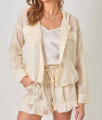 Mystree - Eyelet Hoodie Jacket