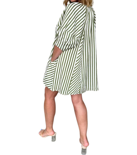 Entro - Falling Again Striped Dress