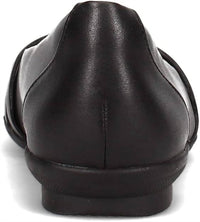 Clarks Women's Sara Clover Flat Shoe in black leather - women's flats - view 4
