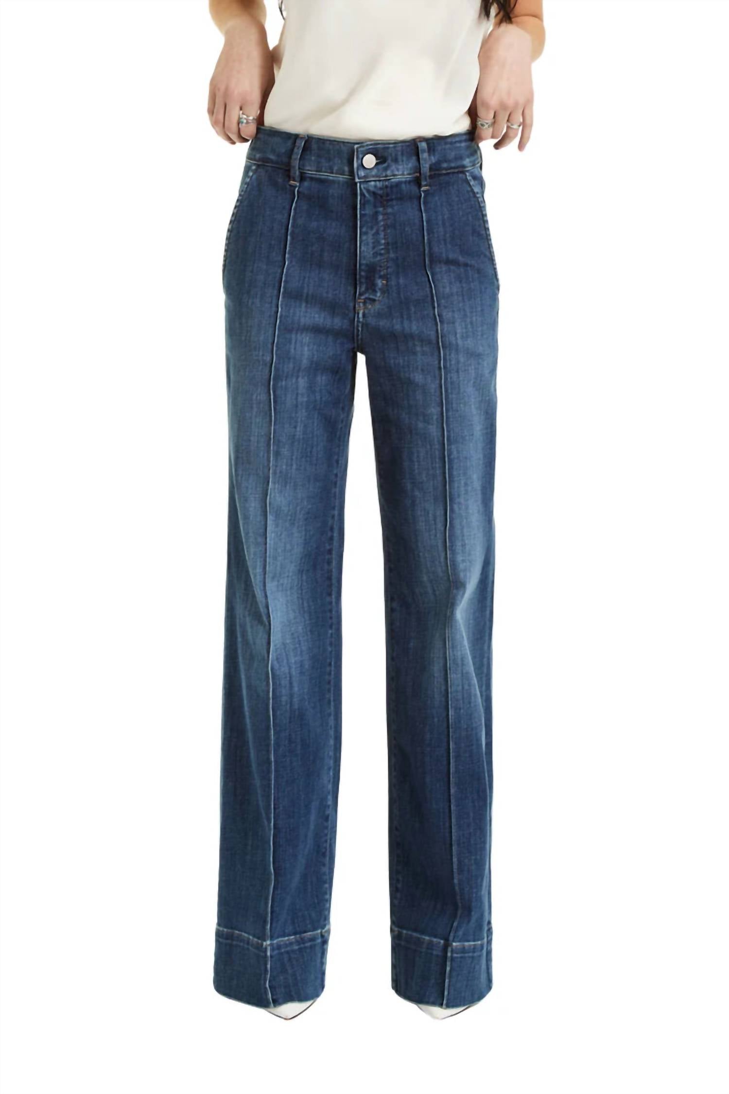 Tractr - Women's Front Seam Trouser Jeans
