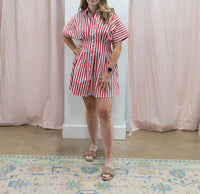 Karlie - Stripe America Shirt Mini Dress