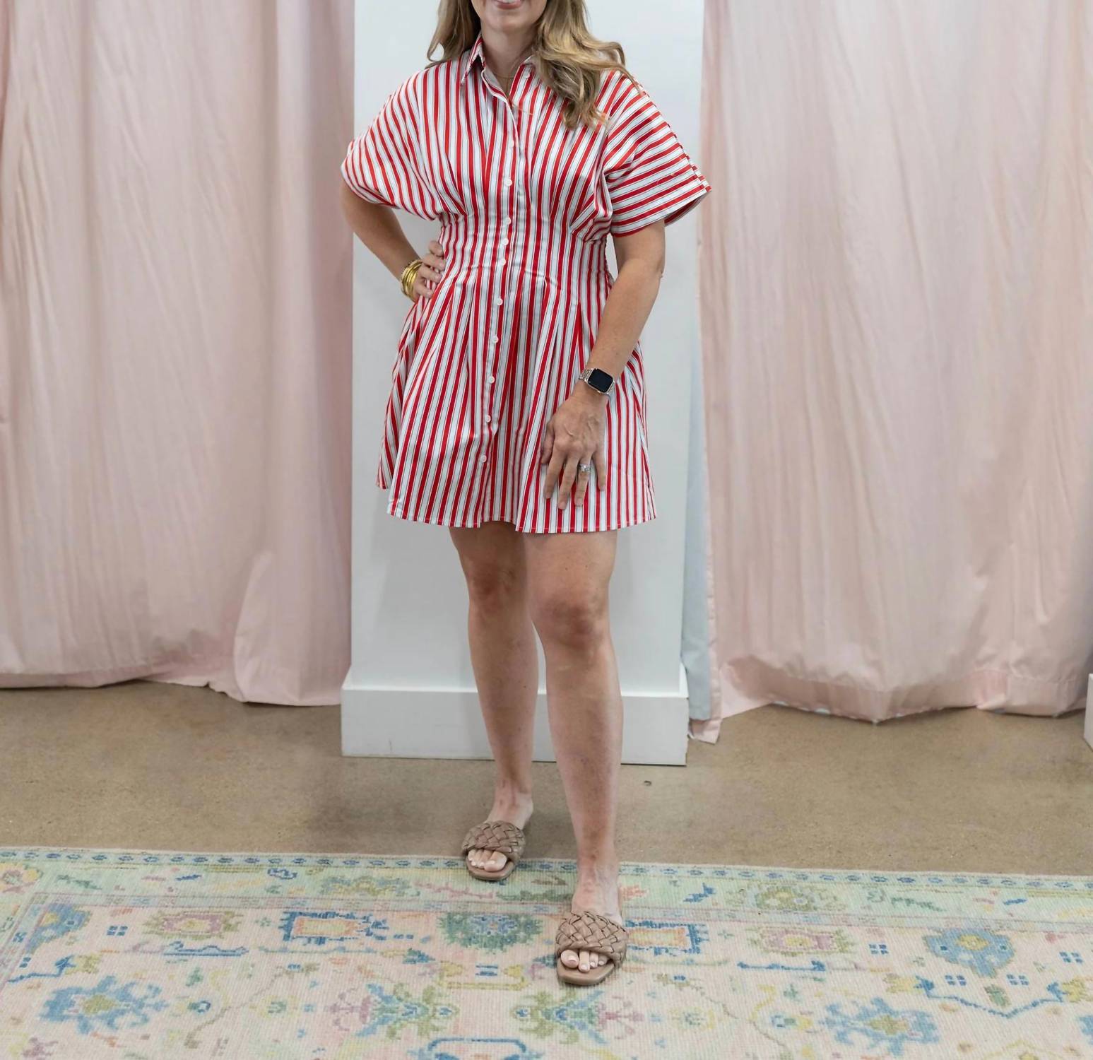 Karlie - Stripe America Shirt Mini Dress