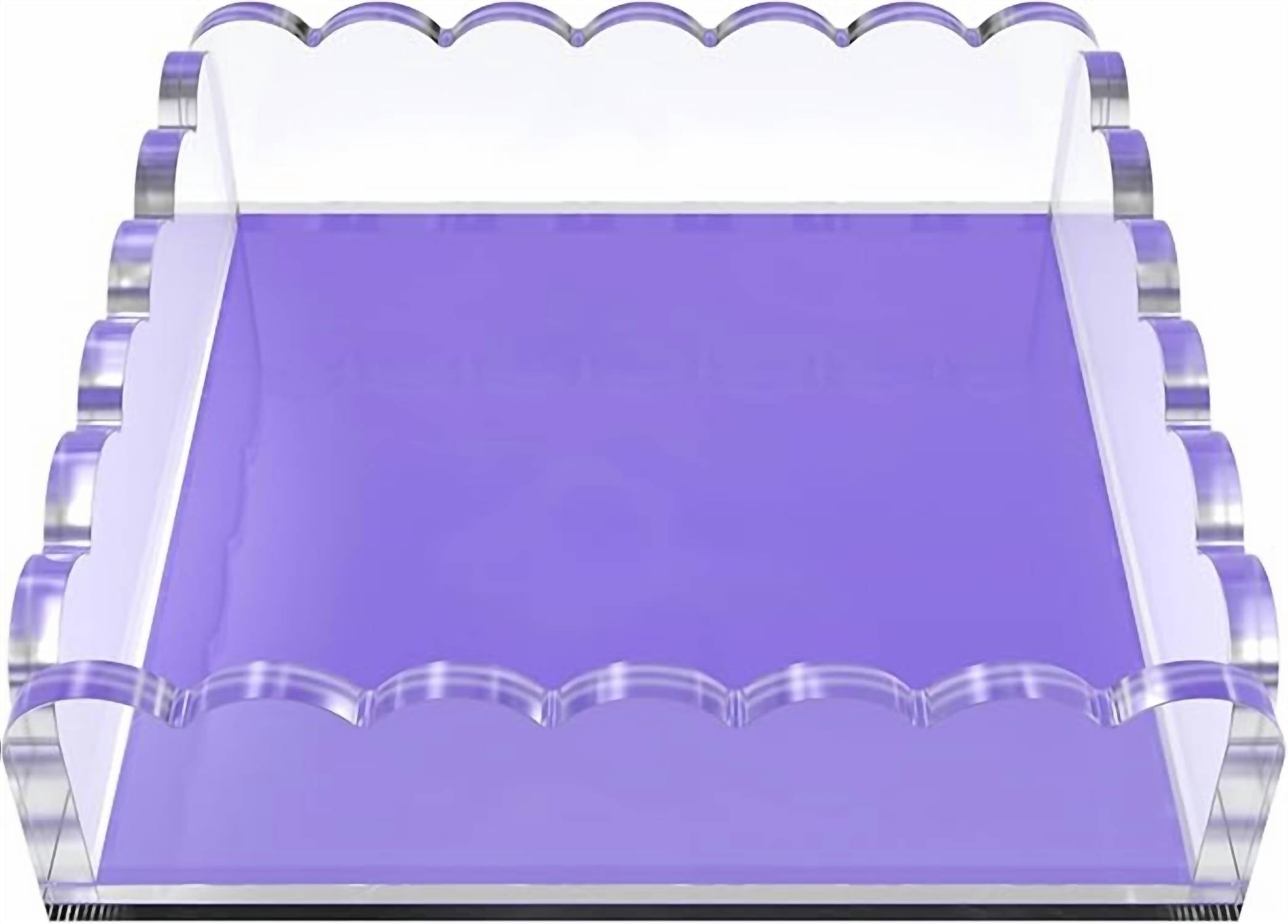 Tara Wilson Designs Acrylic Scallop Tray in lavender - item - detail view