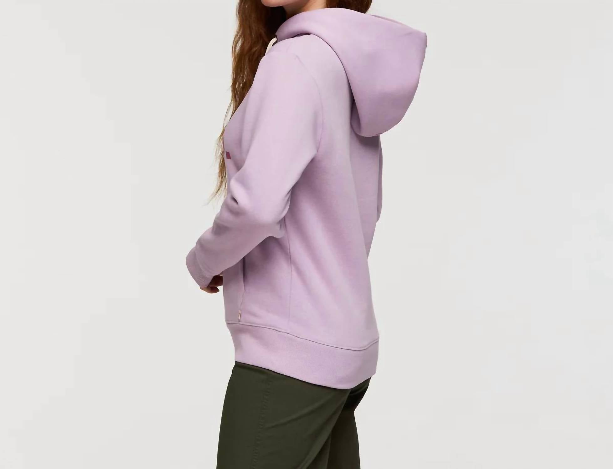 cotopaxi Do Good Pullover Hoodie in antique - women's top - detail view