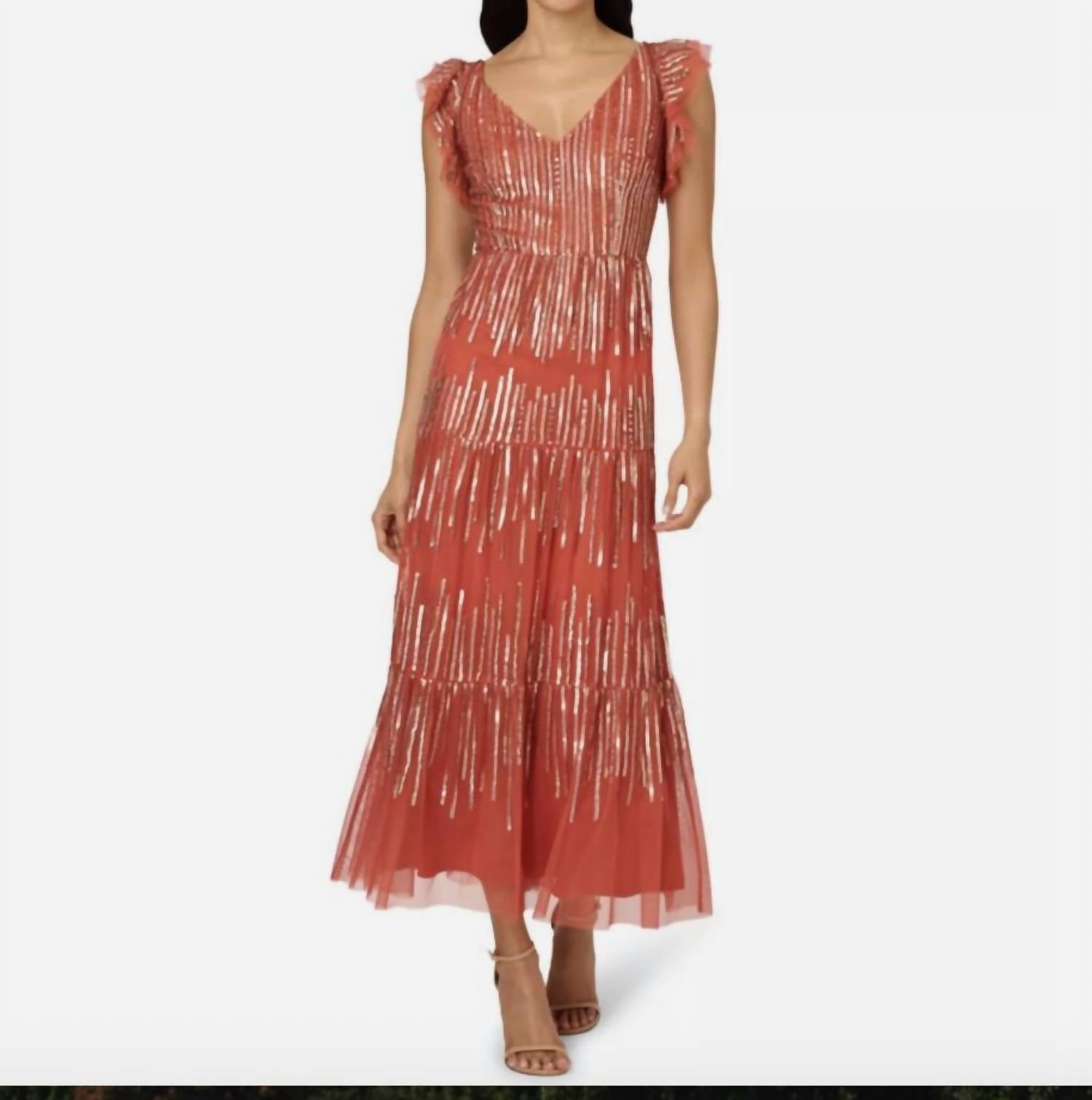 Adrianna Papell - MESH & Sequins Dress