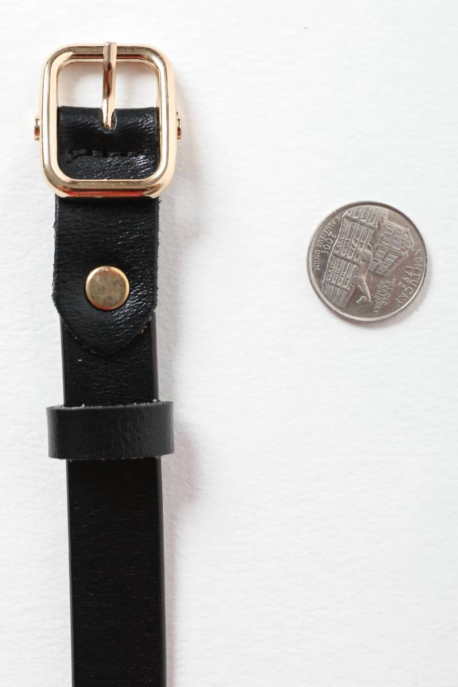 Leto - Women's Skinny Leather Belt