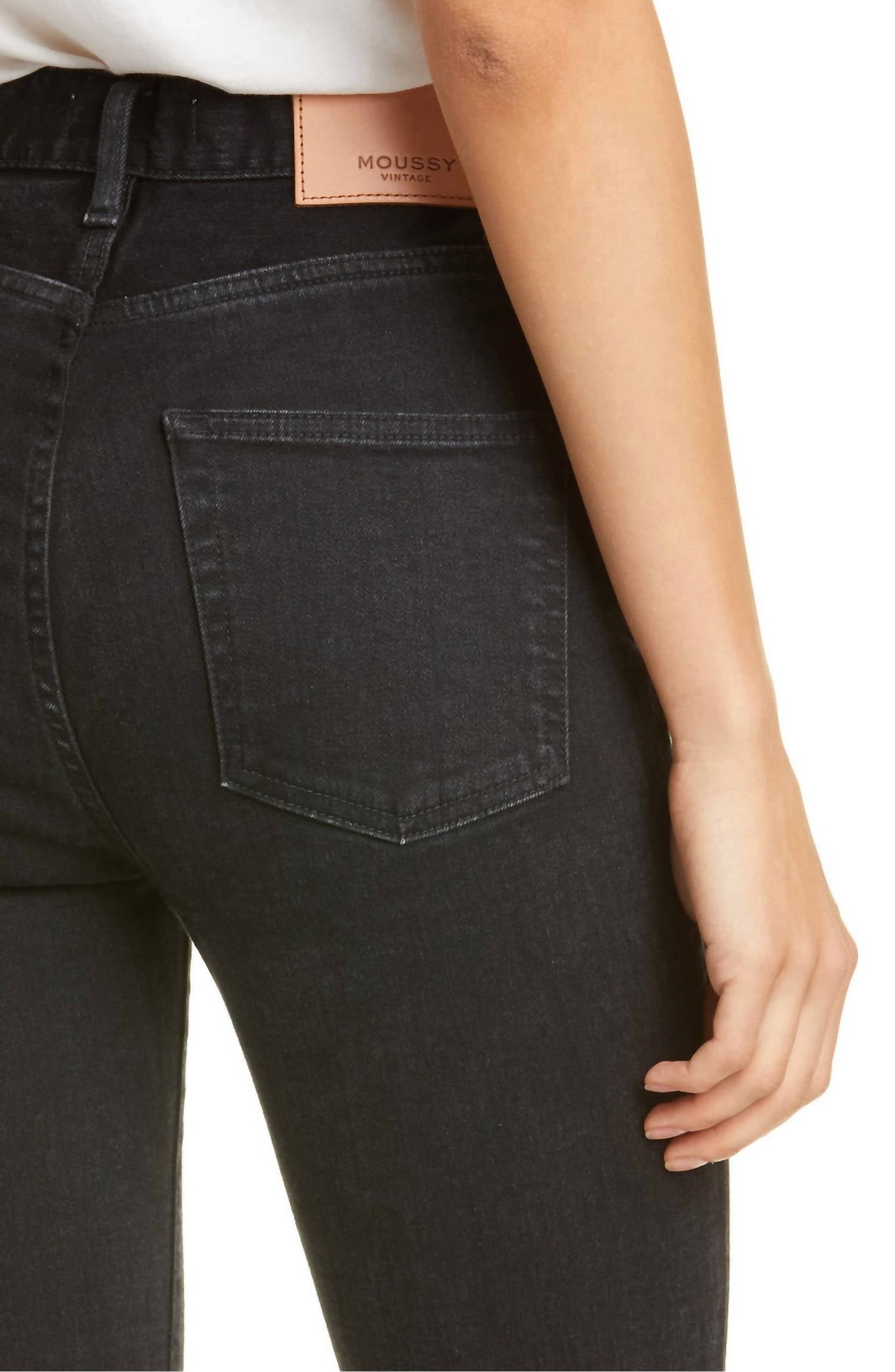Moussy Filer Skinny Jean in black - women's jeans - alternate view