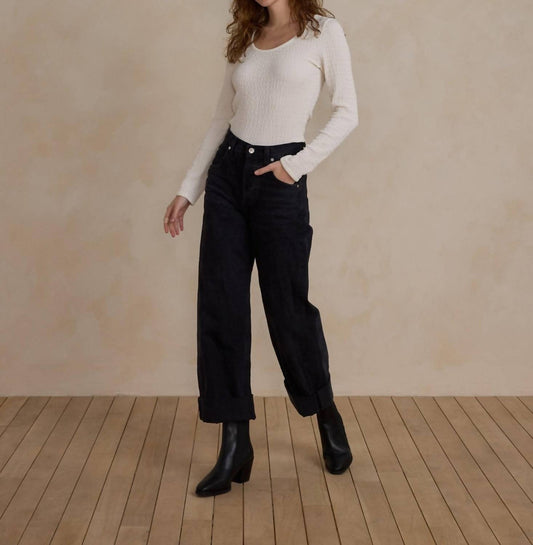 Rylee + Cru - Textured Long Sleeve Tee