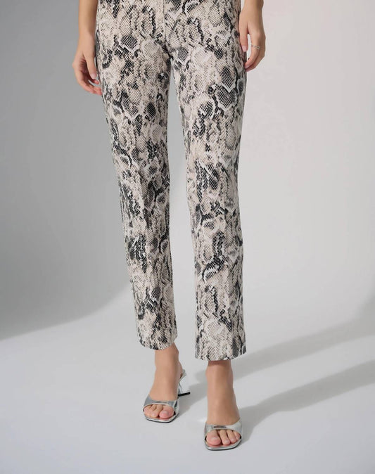 Joseph Ribkoff - Snakeskin Print Straight Leg Pants