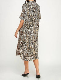 the button up print dress