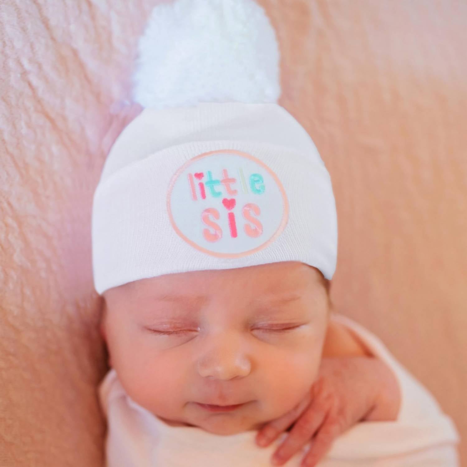 Ilybean - Little Sister Nursery Cap With Pom Pom