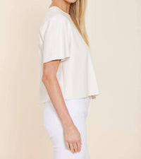 Dolce Cabo - Faux Leather Cropped Shirt