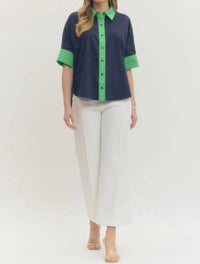 Entro - Solid Short Sleeve Top
