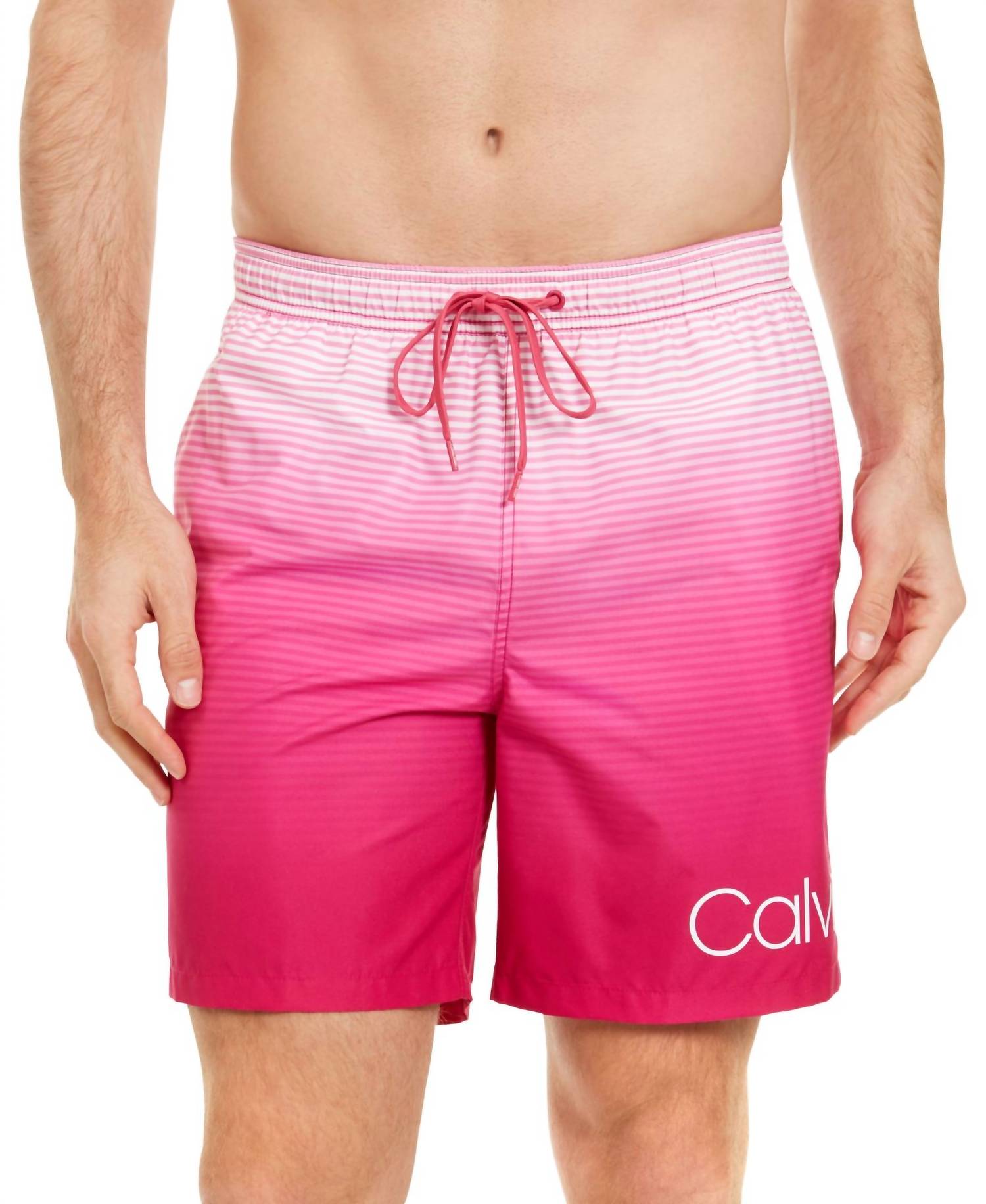 Calvin Klein - Quick Dry Uv 50 Plus Ombre Stripe Swim Trunks