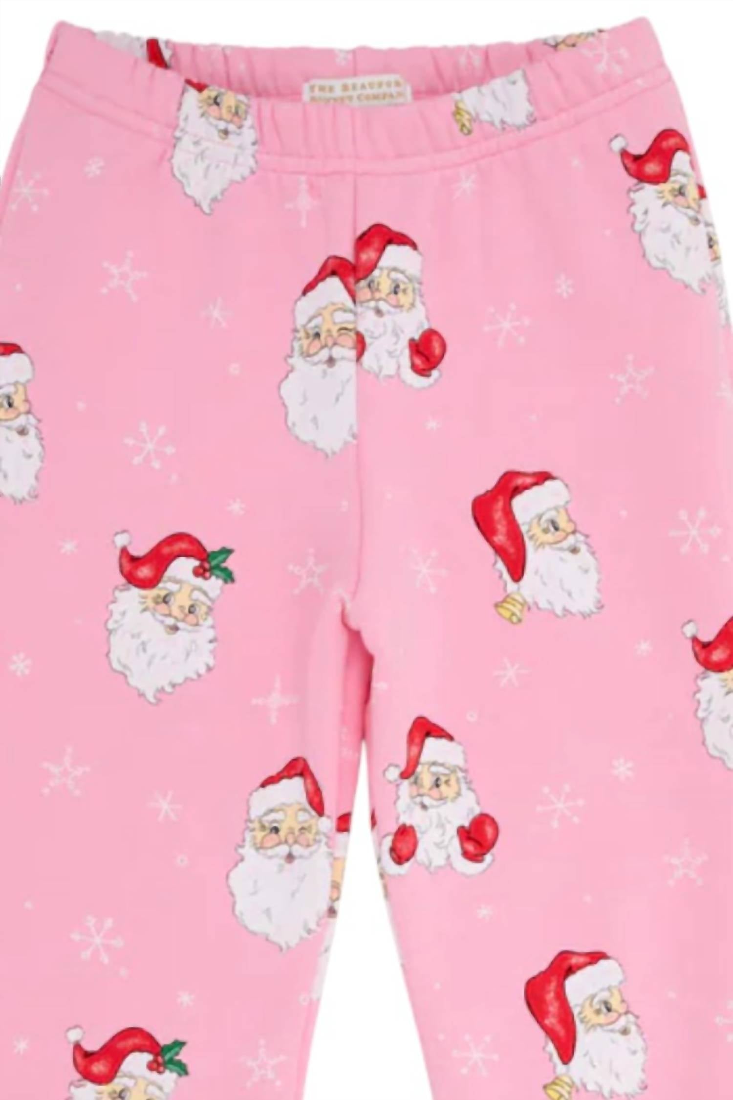 The Beaufort Bonnet Company Girls Gates Sweeney Sweatpants in hamptons hot pink - kids' joggers - detail view