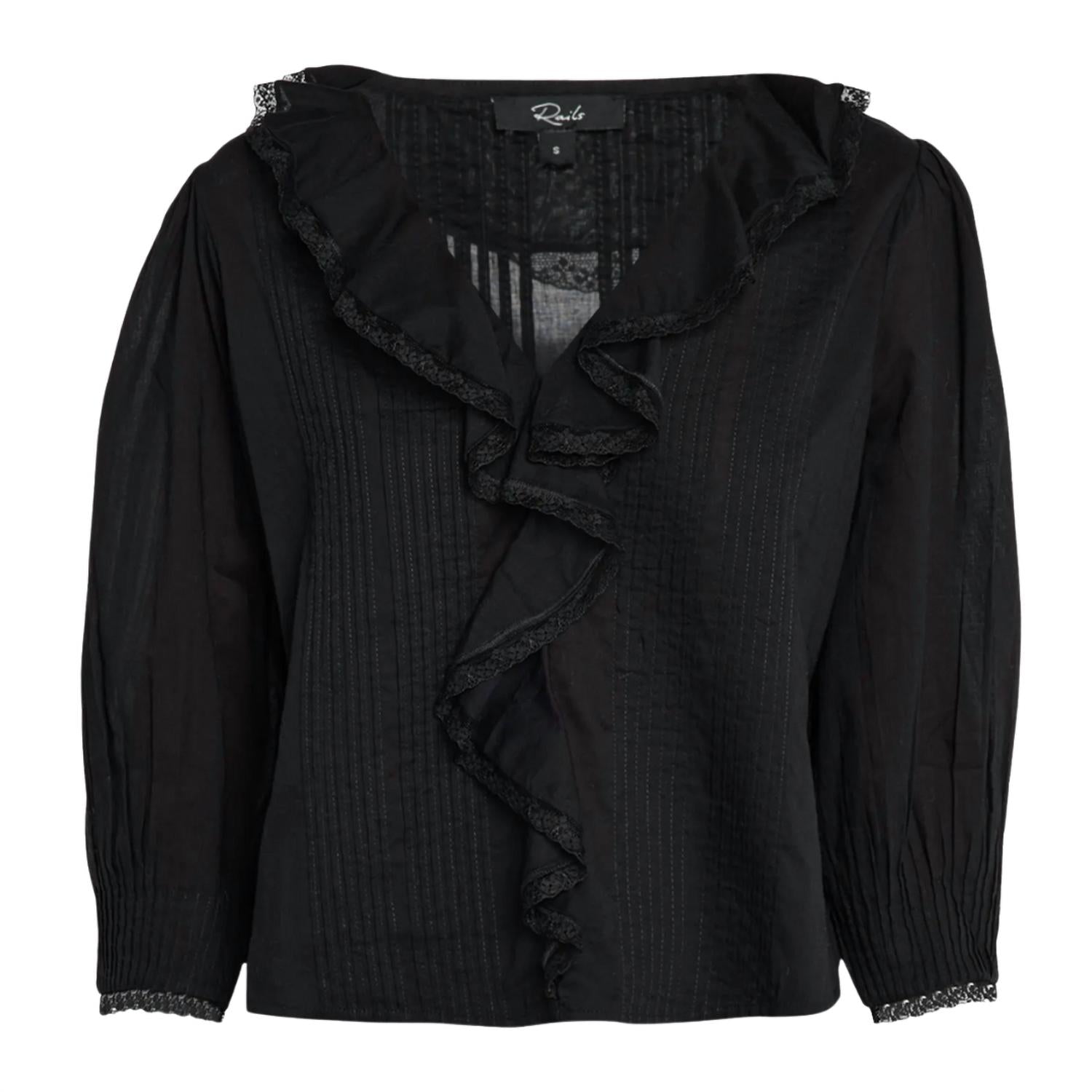 Rails Mare Blouse in black - women's blouse - alternate view