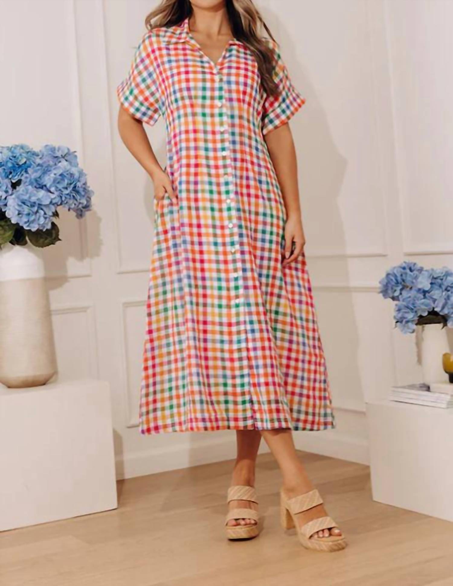 Thml - Gingham Midi Dress