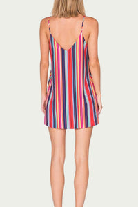 STRIPED SLEEVELESS MINI DRESS