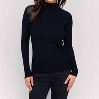 Charlie B - Ribbed Knit Mock Neck Sweater