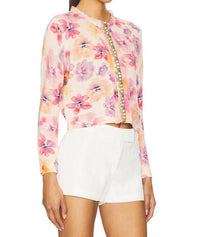 Le Superbe - Coquette Floral Cropped Sweater