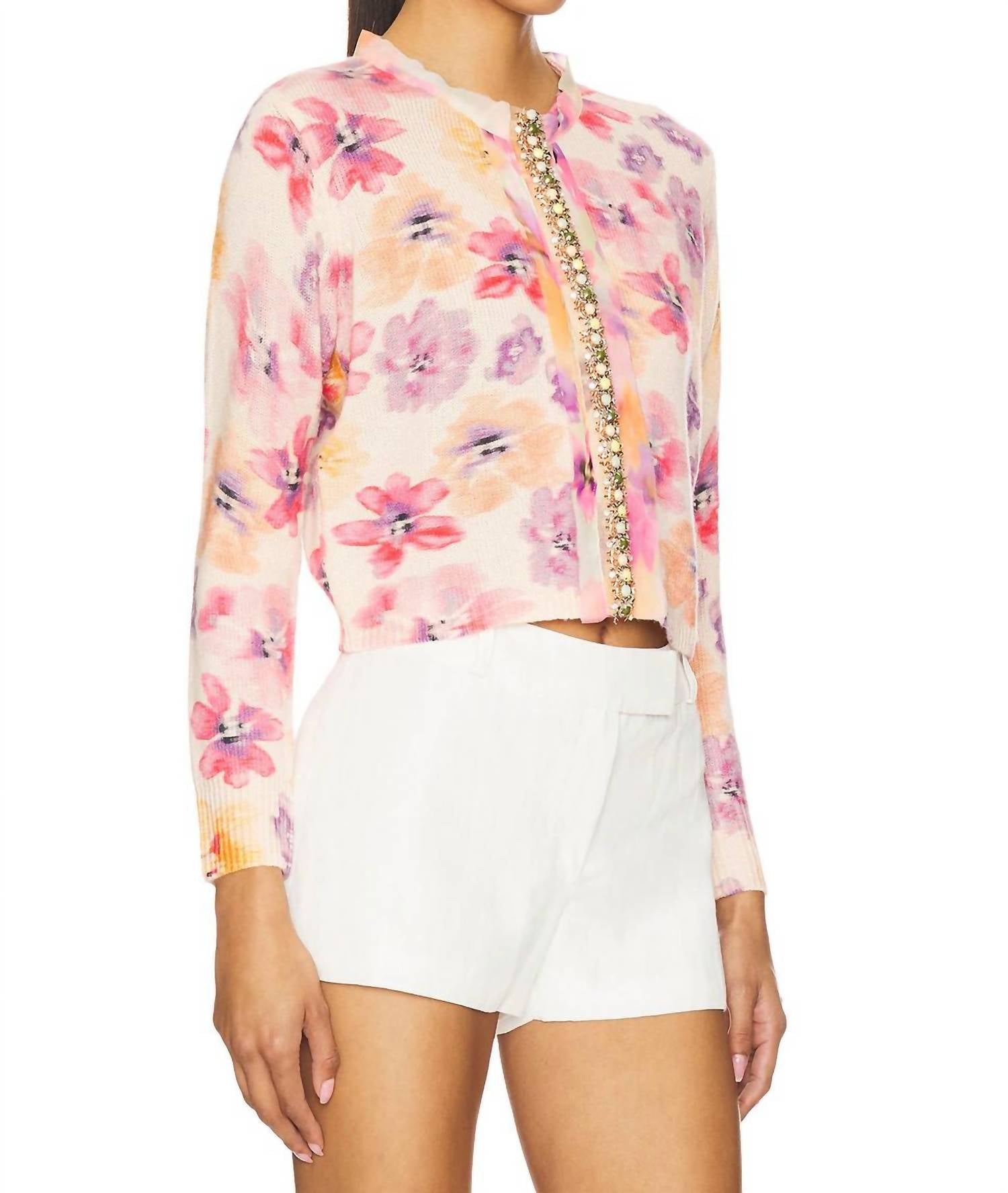 Le Superbe - Coquette Floral Cropped Sweater