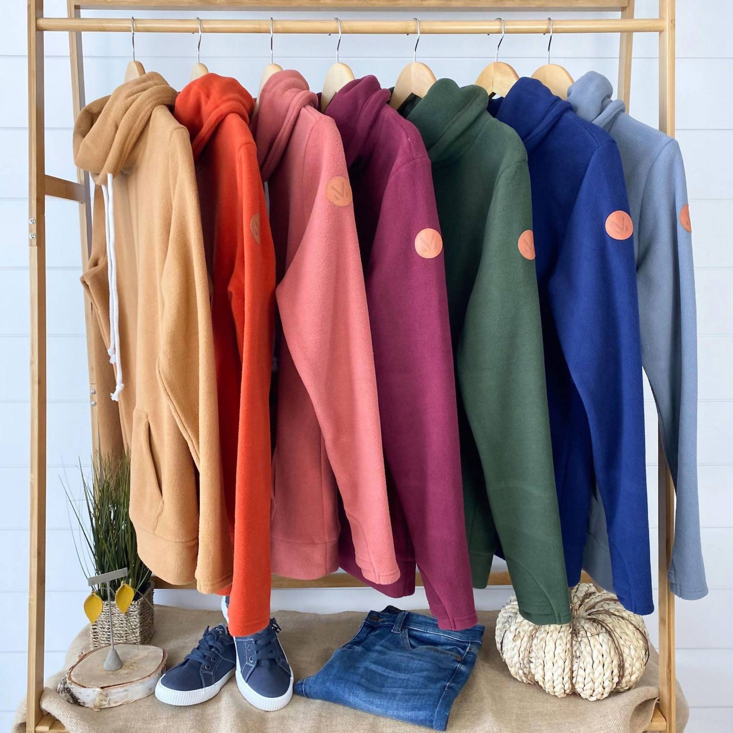 Michelle Mae - Cozy Cowl Neck Sweatshirt - Fall Colors