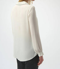 Joseph Ribkoff - Rhinestone Trim Cross Hem Top