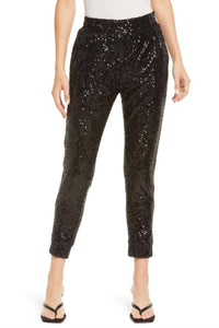 STEVE MADDEN Glitter End Jogger in black - women's pants