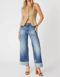 Level99 - Selvedge Wide Leg Cuff Jean