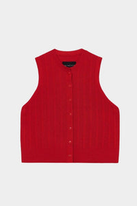 Cordera - Merino Wool Ribbed Waistcoat Top