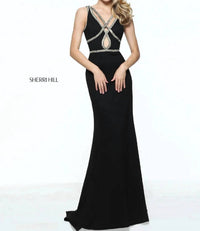 Sherri Hill - Beaded Cutout Evening Gown
