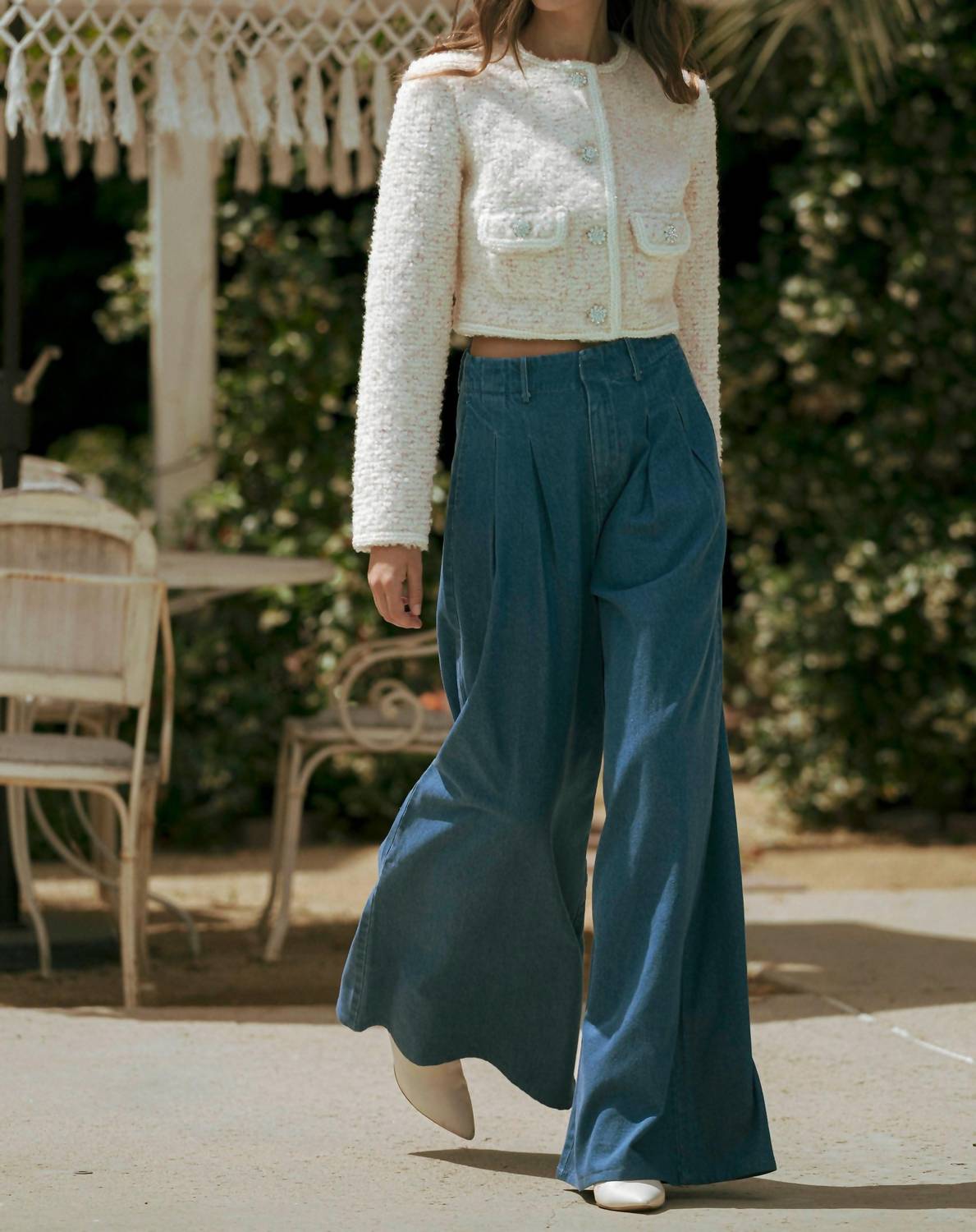 Mable - Wide Leg Denim Pants