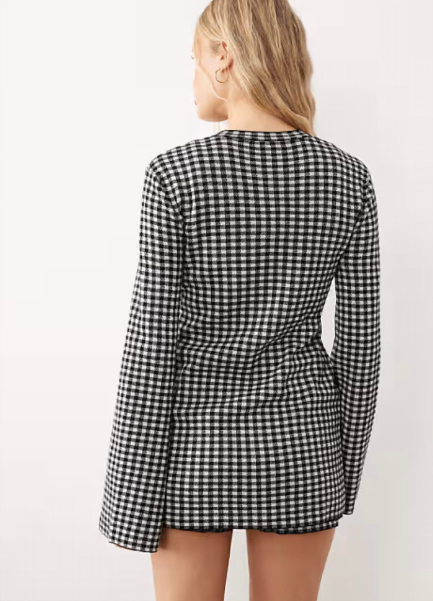 For Love & Lemons - Gingham Knit Jacket