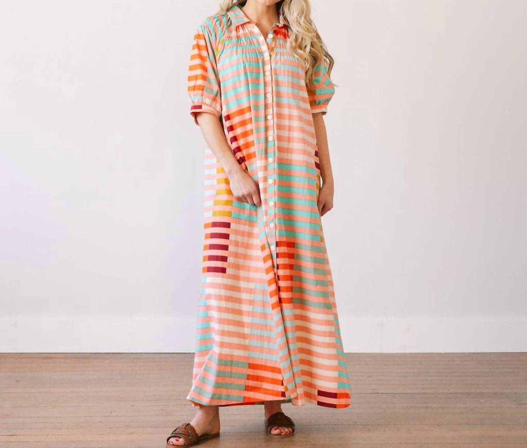 Sunshine Tienda - Colorful Stripe Oasis Dress