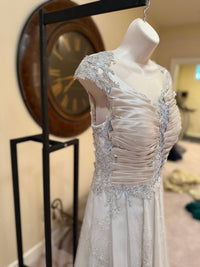 Gaby Charbachy - Lace Applique Fit And Flare Gown