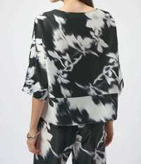 Joseph Ribkoff - Floral Satin Boxy Top