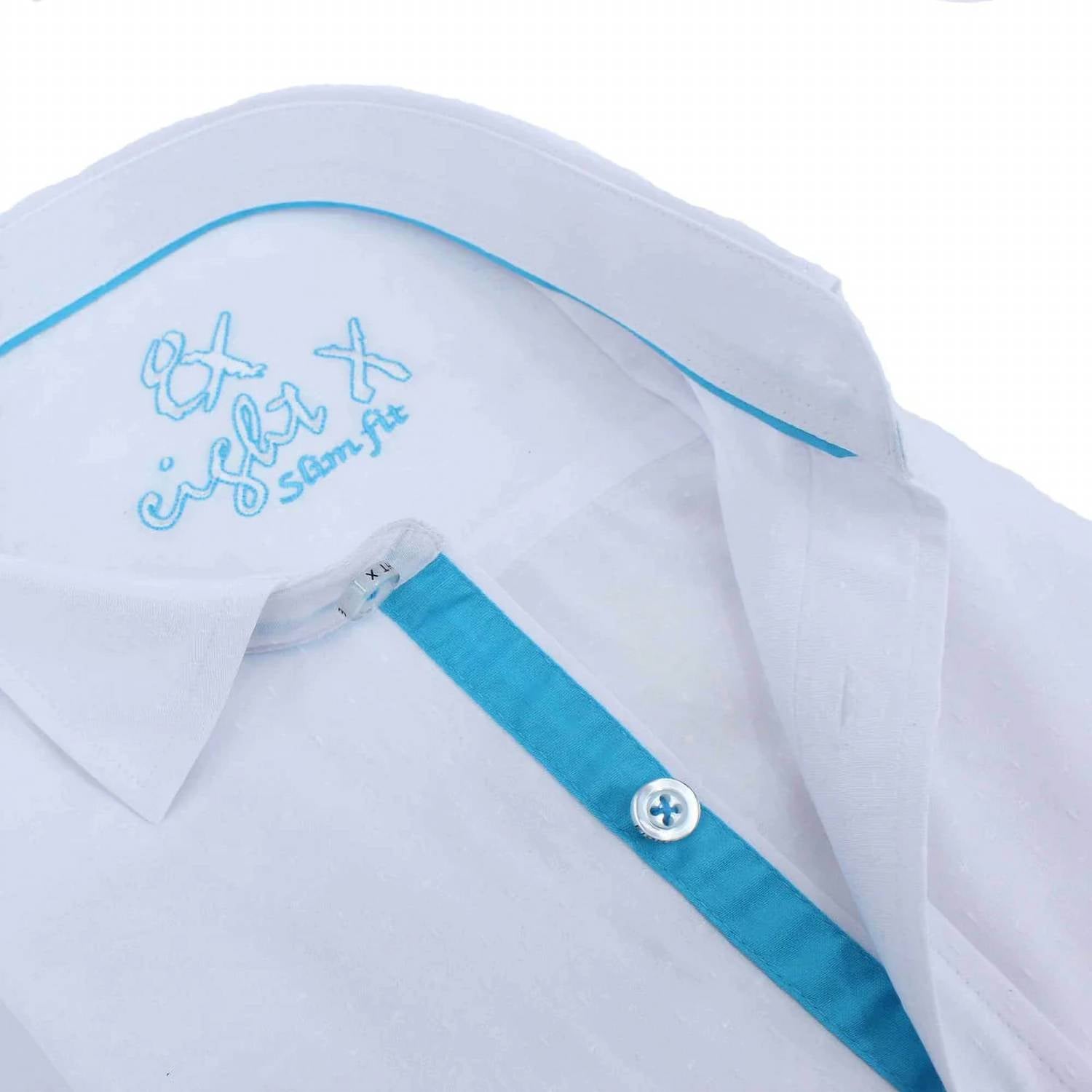 Eight X - Jacquard Button Down Shirt With Trim