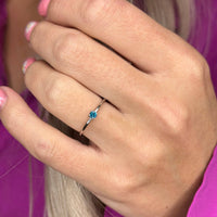 Starlette - Women's Topaz Round Stackable Ring