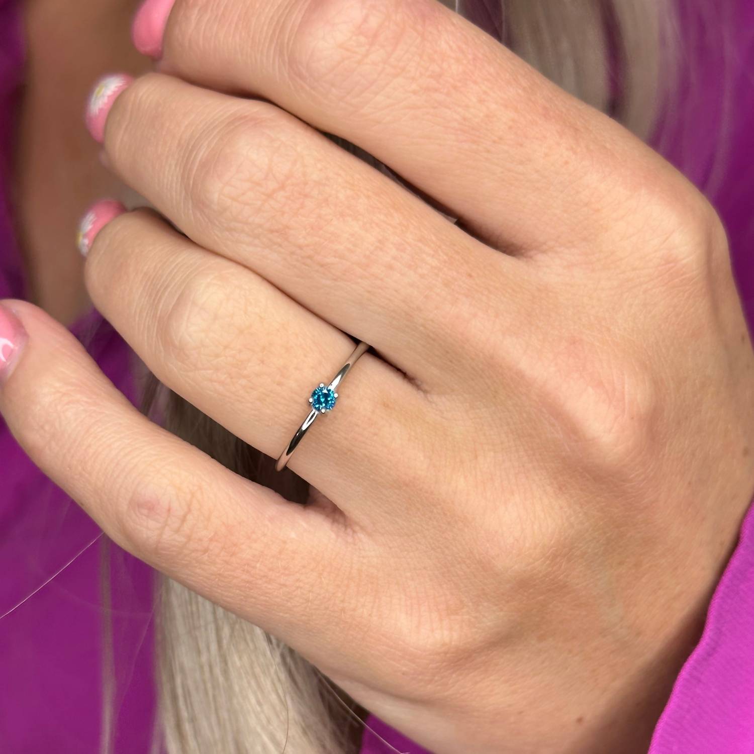 Starlette - Women's Topaz Round Stackable Ring