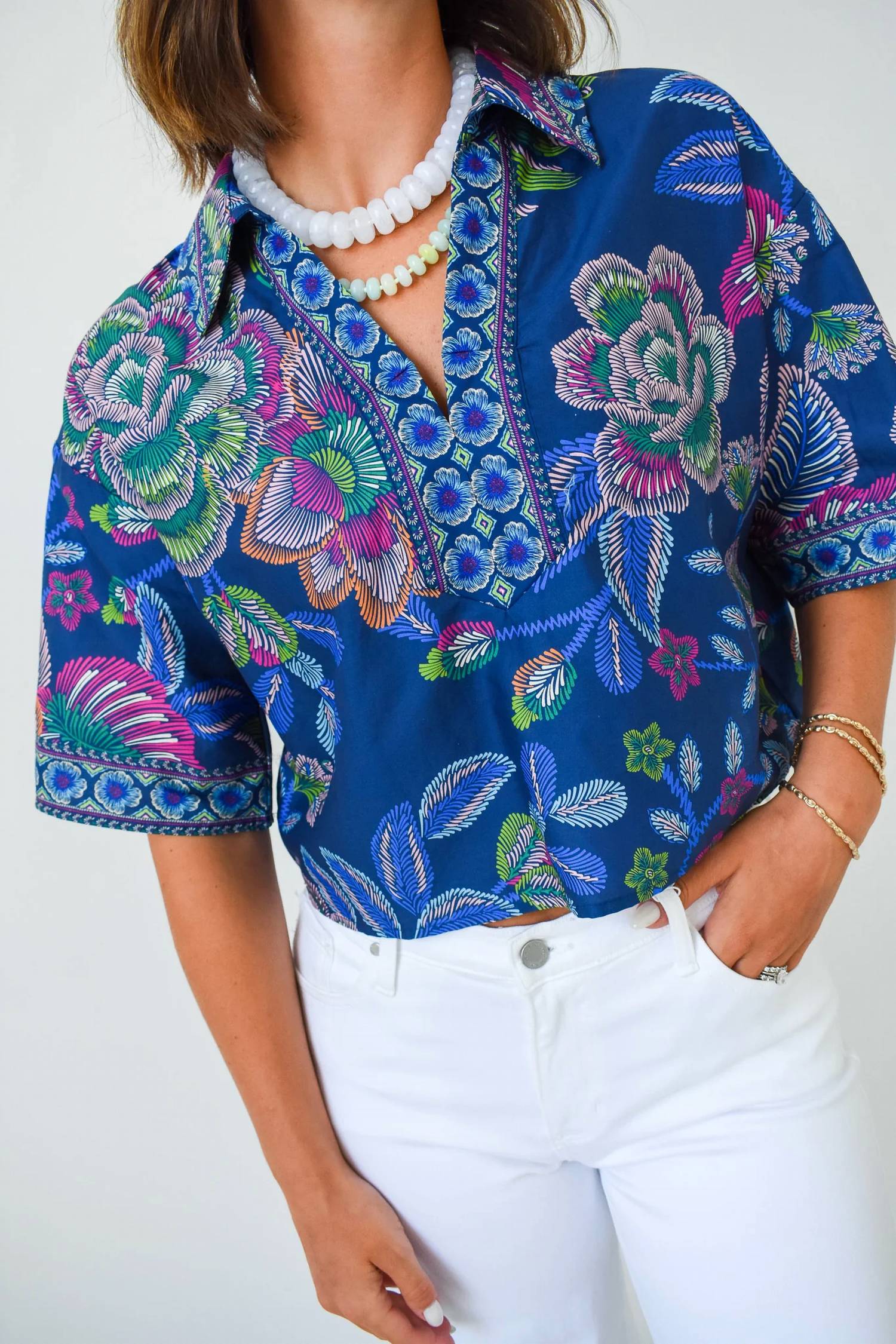 Entro - Boom Bloom Collared Top