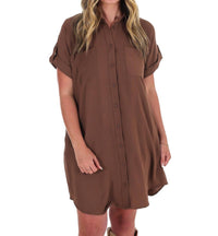 She + Sky - All the Reason Button Up Shirt Dress