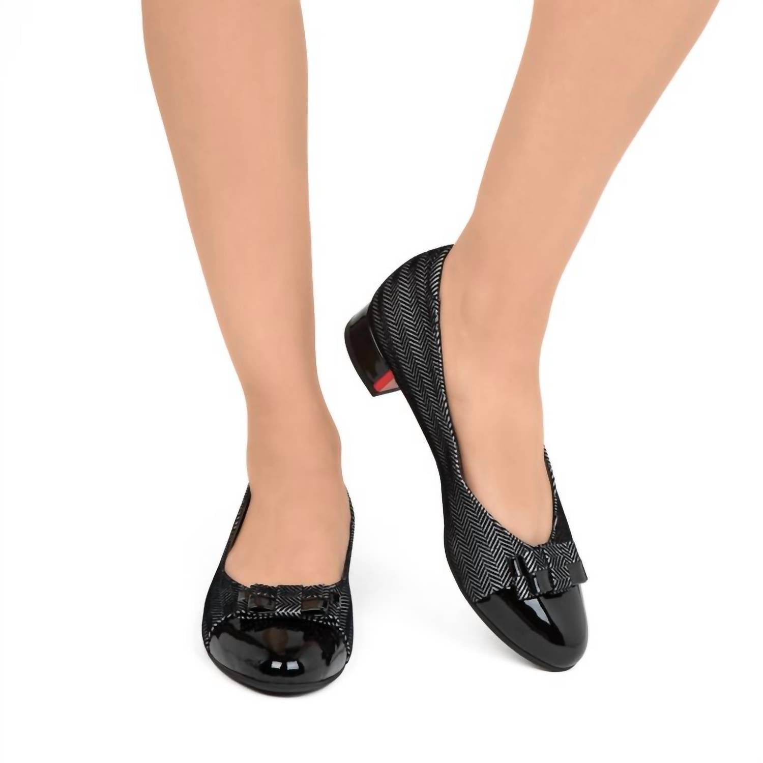 Beautifeel Women's Etta Low Heel Pump in silver black - women's heels - alternate view
