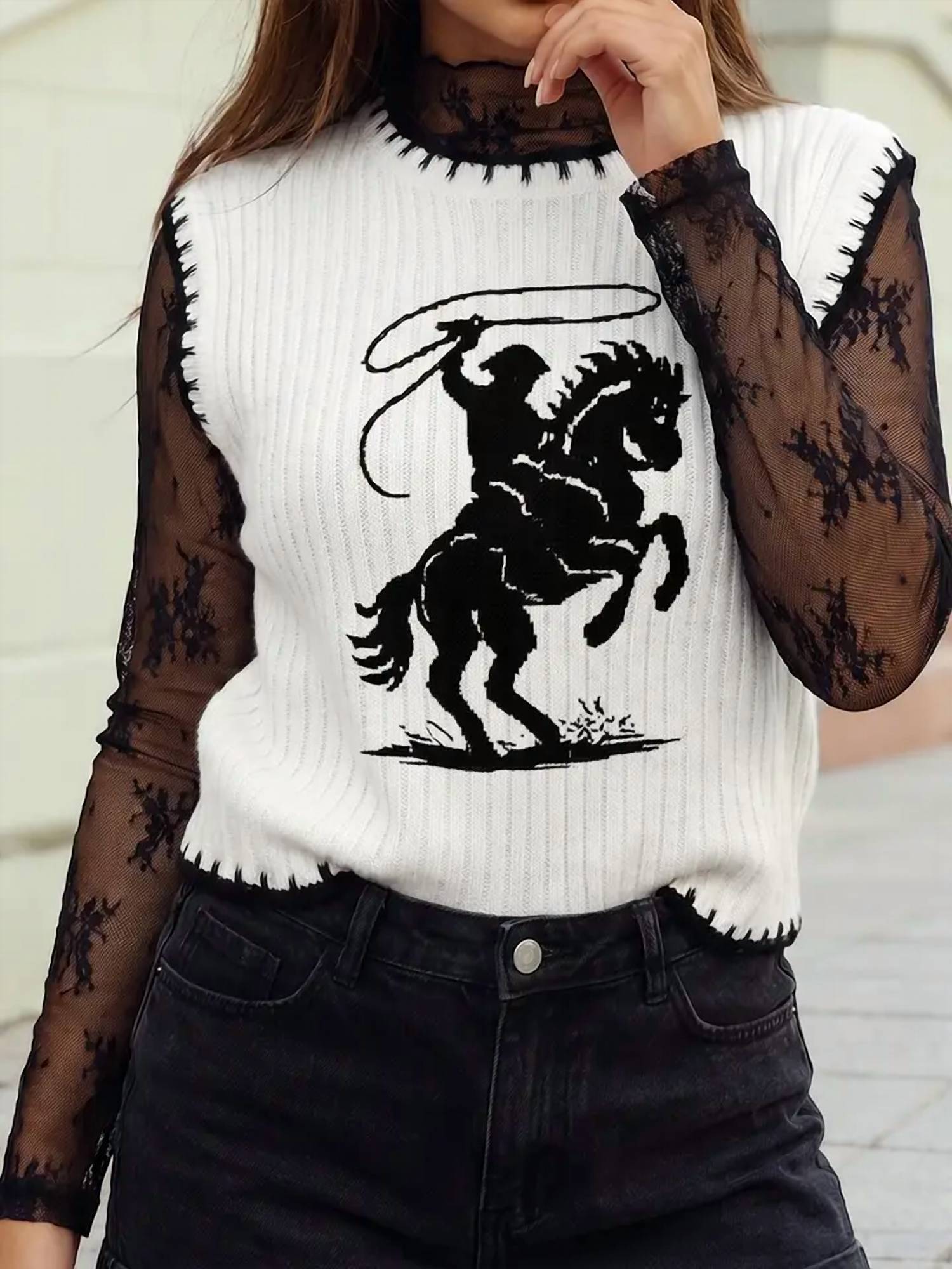 1 The Woman - Rodeo Cowboy Sweater Vest